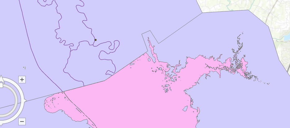 Figure C-1. Small Scale Example of Polygon Fitting around Highest Inundation