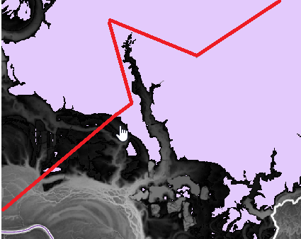 Figure C-2. Large-scale Example of Polygon Fitting around Highest Inundation